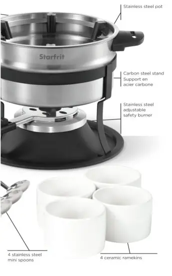 Starfrit 092522004NEW1 3 in 1 Fondue Burner Set - Preparation 5
