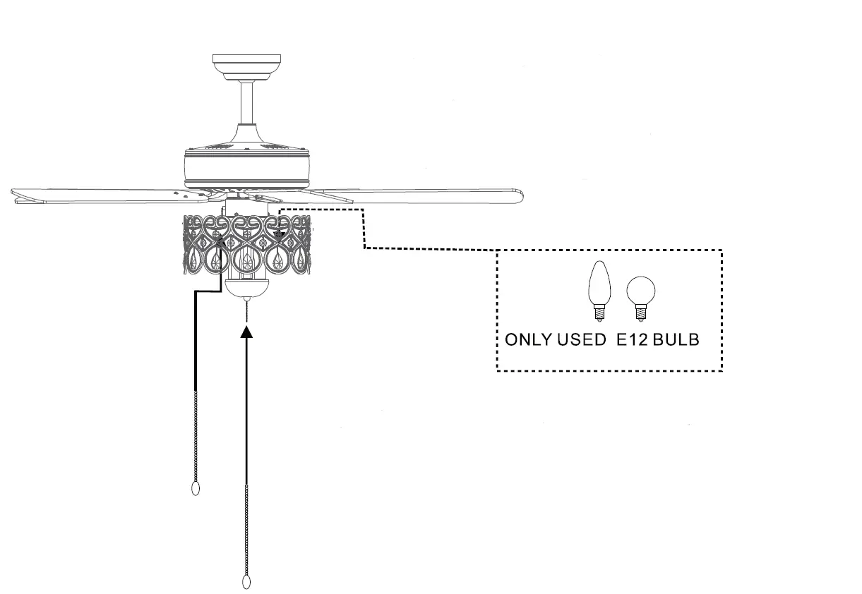 COSTWAY EP24570US 52 Inch Ceiling-Fan-Lamp-fig-13