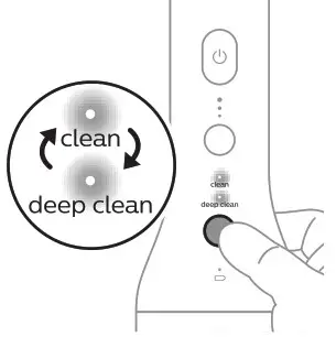 PHILIPS 2000 Series Sonicare Cordless Power Flosser - Modes and intensities 1