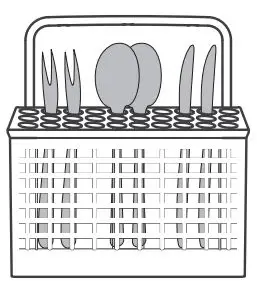 MORRIS TTB-55063 TABLETOP Dishwasher Instruction Manual - Loading the cutlery basket