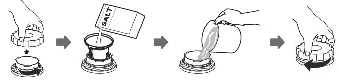 MORRIS TTB-55063 TABLETOP Dishwasher Instruction Manual - Please follow the steps below for adding dishwasher salt