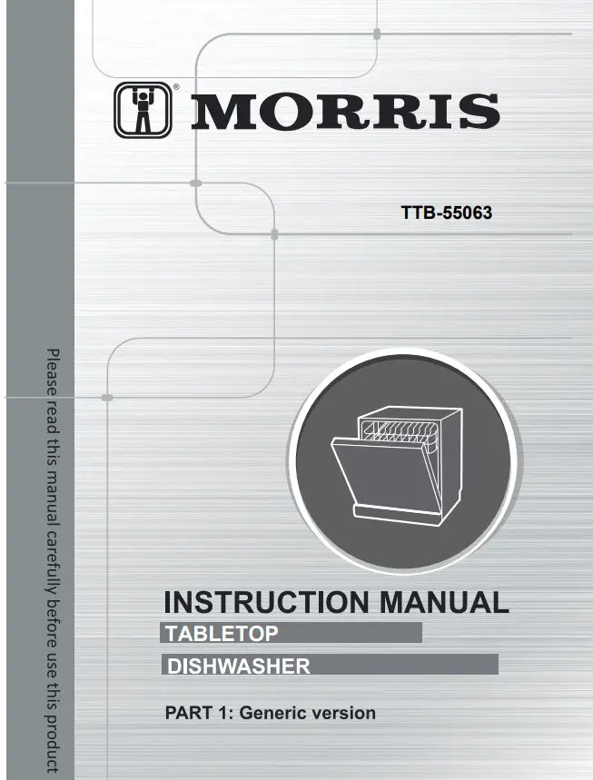 MORRIS TTB-55063 TABLETOP Dishwasher Instruction Manual