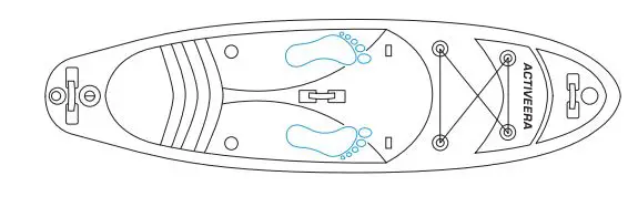 ACTIVE ERA WS-01BU-UK Inflatable Stand-Up Paddle Board with Kayak Conversion - Standing on your board