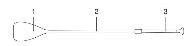 ACTIVE ERA WS-01BU-UK Inflatable Stand-Up Paddle Board with Kayak Conversion - Unclip the fastener to adjust the paddle