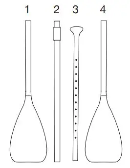 ACTIVE ERA WS-01BU-UK Inflatable Stand-Up Paddle Board with Kayak Conversion - Your paddle is a multifunctional paddle composed