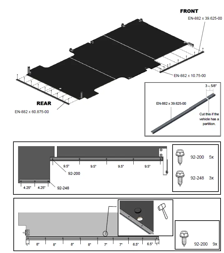 RANGER DESIGN 6541-FTL No-Drill Ford Transit 148 Floor-FIG11
