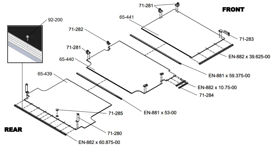 RANGER DESIGN 6541-FTL No-Drill Ford Transit 148 Floor-FIG3