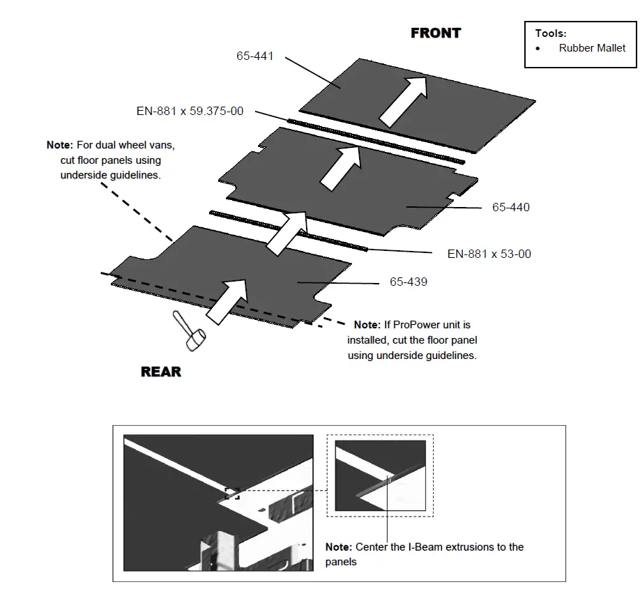 RANGER DESIGN 6541-FTL No-Drill Ford Transit 148 Floor-FIG6