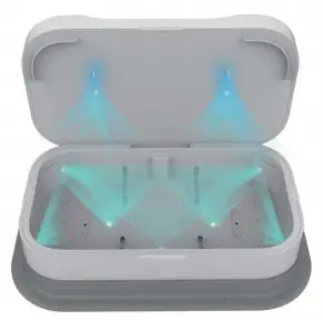 Dual UVS10W In-Car Phone Sanitizer with Wired and Wireless Phone -magnatic