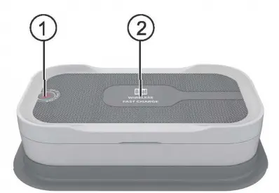 Dual UVS10W In-Car Phone Sanitizer with Wired and Wireless Phone - powerning up