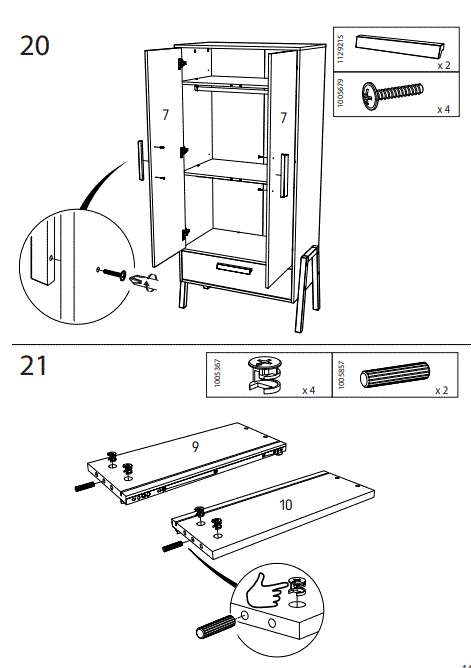 BabyStyle Arendelle Double Wardrobe-16
