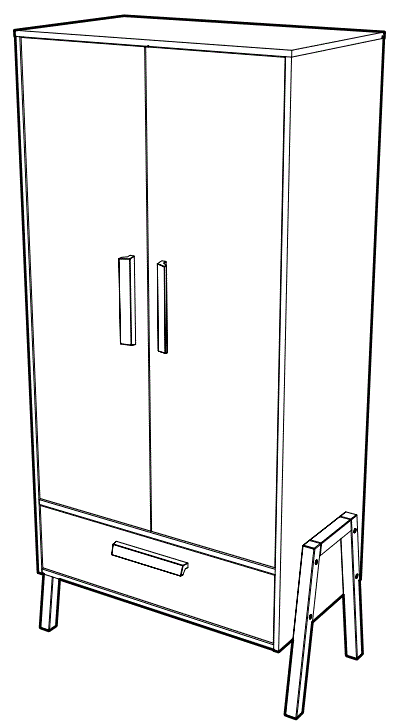 BabyStyle Arendelle Double Wardrobe-PRODUCT