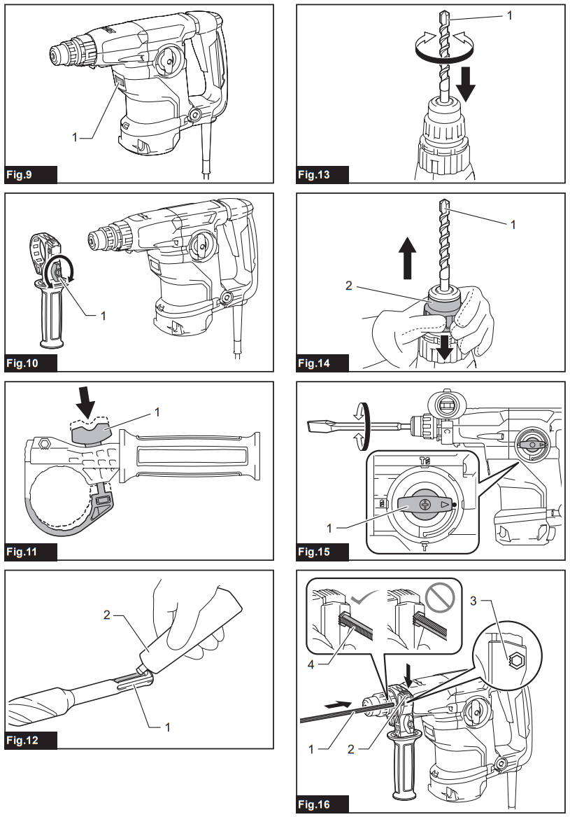 Makita HR3011FC Combination Hammer - Fig.2