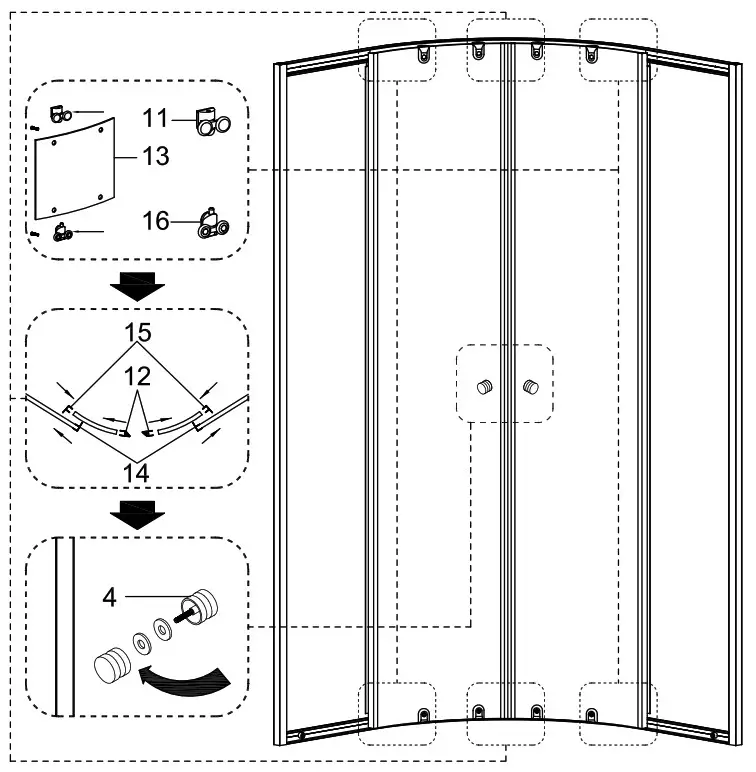 Quadrant Shower Enclosure - external 5
