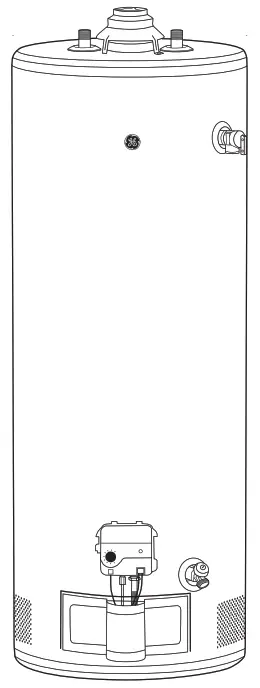 GE Appliances GP50T08BXR GE RealMAX Choice 50 Gallon Tall Liquid Propane Atmospheric Water Heater - Fig