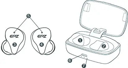 EPZ Bluetooth Headset - Catalog Illustration