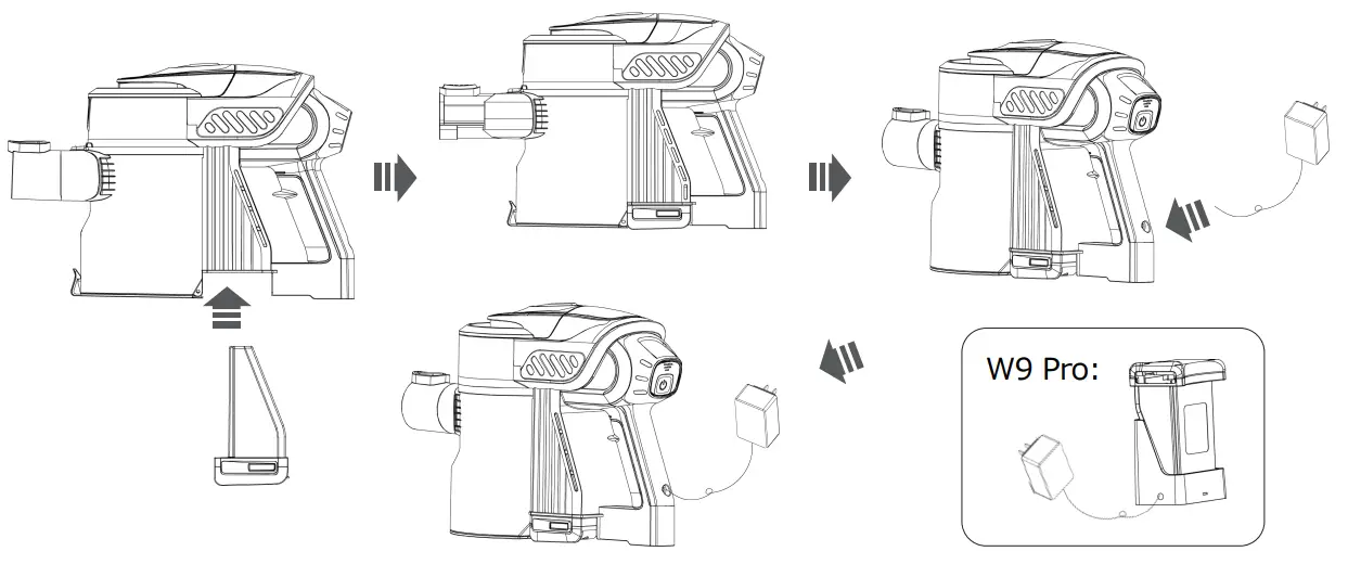 womow Cordless Vacuum Cleaner - Charging