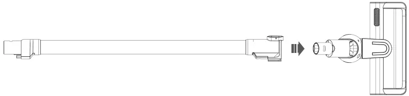 womow Cordless Vacuum Cleaner - clicks into place