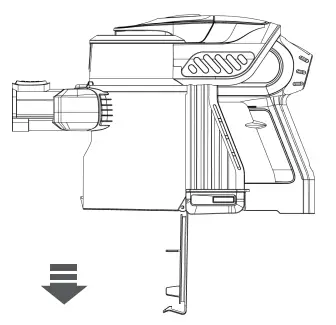 womow Cordless Vacuum Cleaner - empty the contents