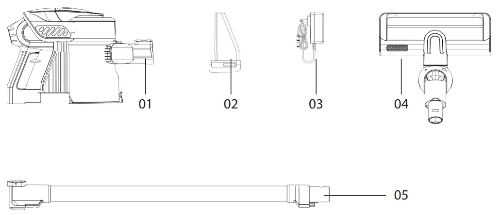 womow Cordless Vacuum Cleaner - main body