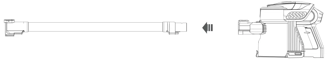 womow Cordless Vacuum Cleaner - pressing the release button