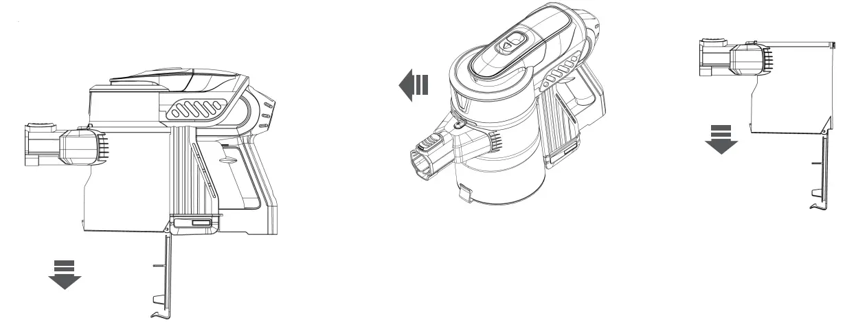 womow Cordless Vacuum Cleaner - trash into