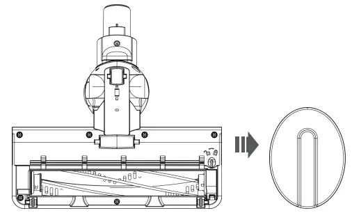 womow Cordless Vacuum Cleaner - wheels are blocked