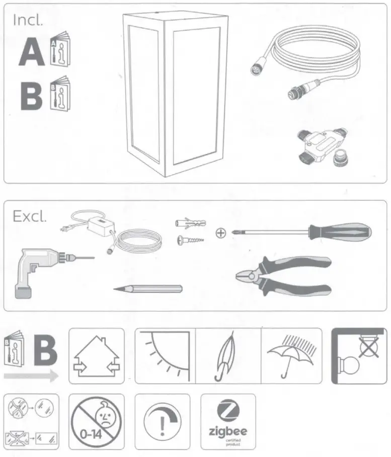 PHILIPS 94545930V7 Hue White or Color Impress Outdoor Wall Light - fig 14