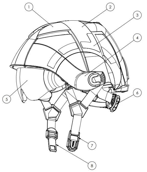 pab MP1 Professional Thermoplastic Helmet - Fig 1