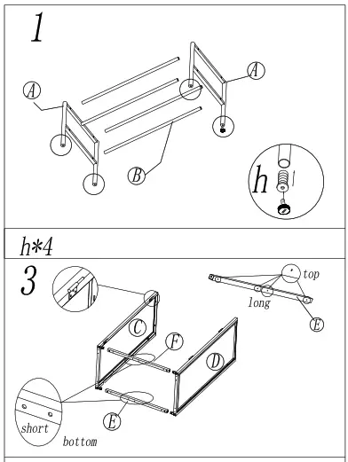UNBRANDED ZQ-W68743734 Retro Black Fluted Glass High Cabinet Storage Side Board - 3