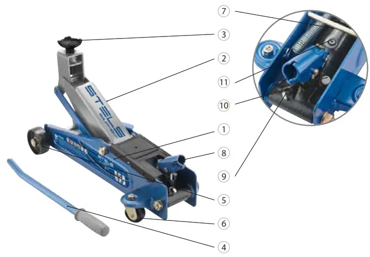 STELS 51134 Hydraulic Floor Jack - PARTS LIST