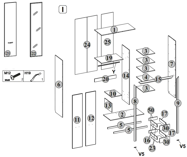 anrex 3D2S Olivia Cabinet - Fig 1