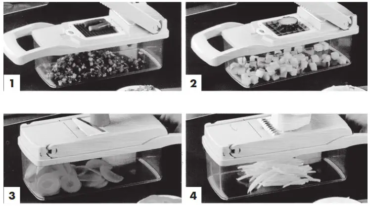 SHAQ B425166 Vegetable Chopper - BLADE & ACCESSORY FEATURES 1