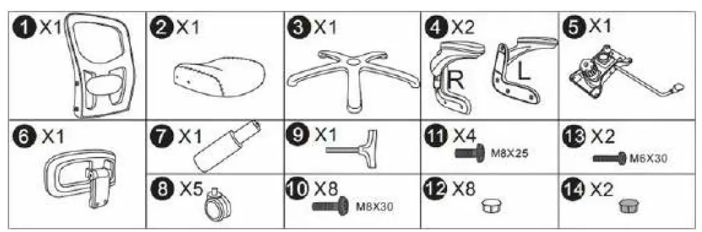 hJh OFFICE INSTRUCTOR T I PRO Swivel Chair Fabric 1