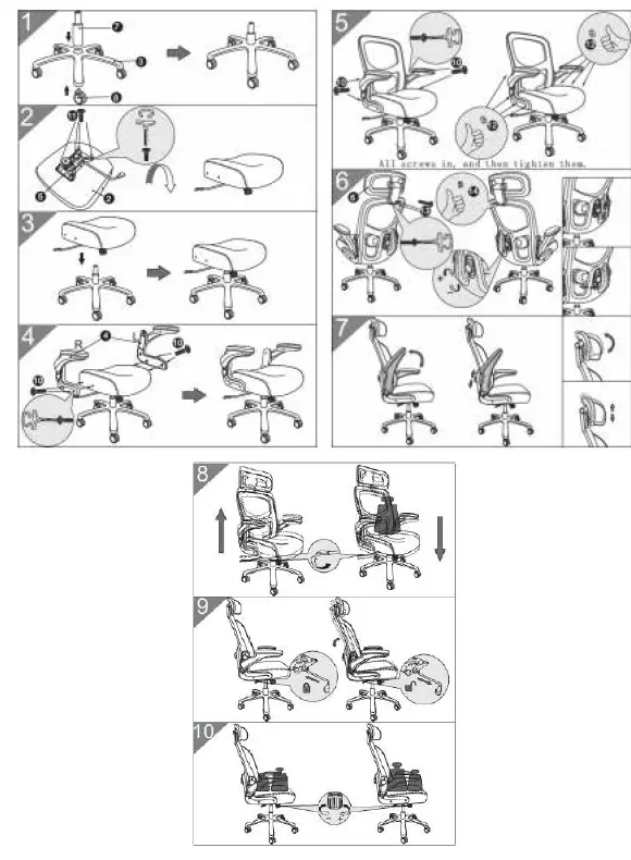 hJh OFFICE INSTRUCTOR T I PRO Swivel Chair Fabric 2