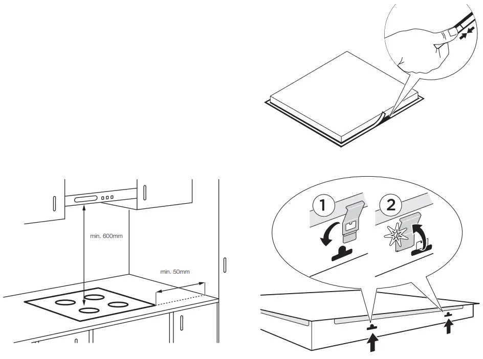 Electrolux EHI321BEA 30cm UltimateTaste 300 2 Zone Induction Cooktop - Assembly