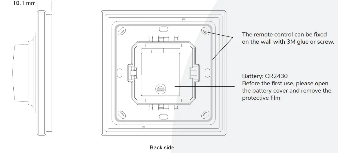 HOFTRONIC 4406554 Wireless Wall Dimmer Rotary Design - Figure 2