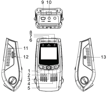 Pyle PLDVRCAM74 Dash Cam Rearview DVR Monitor - 1
