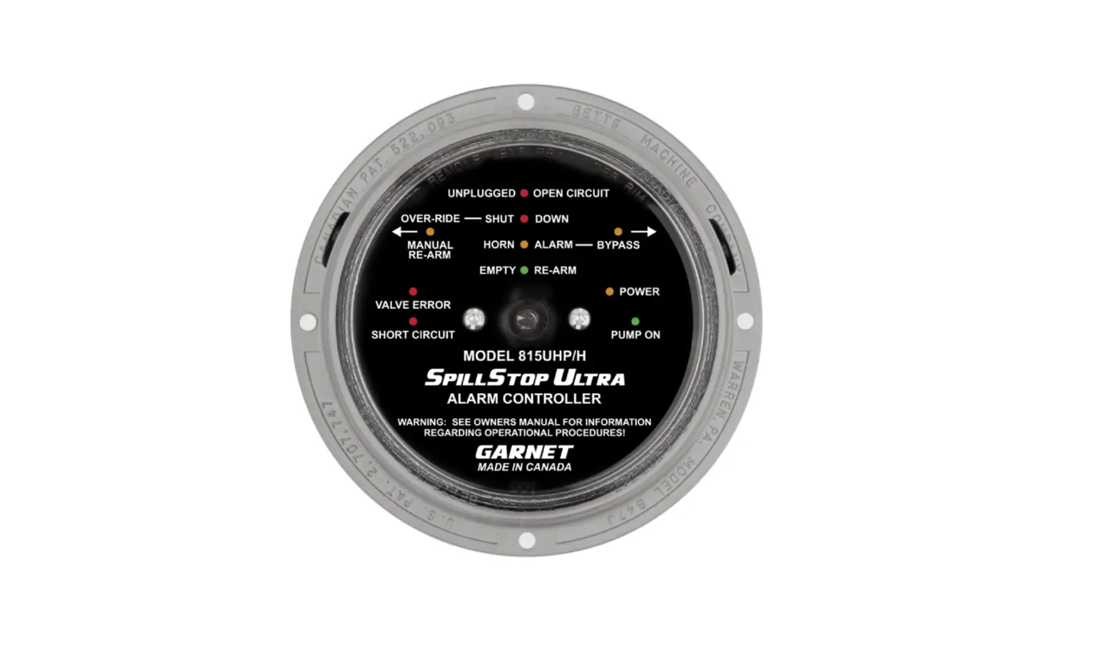 Garnet 815-uhp Alarm Controller With Hose Protection User Manual