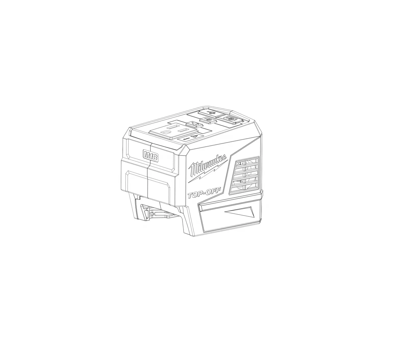 Milwaukee 2846-20 M18 Top-off 175w Power Supply User Manual Milwaukee 2846-20 M18 Top-off 175w Power Supply User Manual