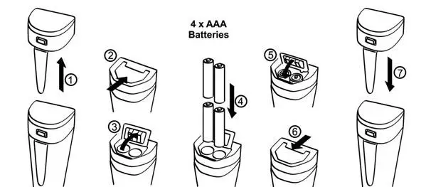 APERA Premium Series EC60 Conductivity Tester Kit - Battery Installation
