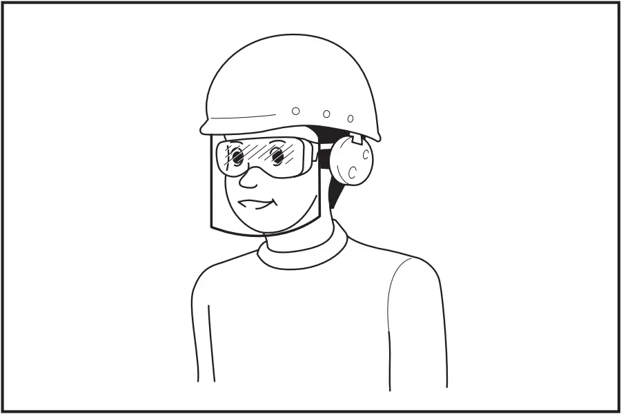 makita DUC101 - wear protective goggles