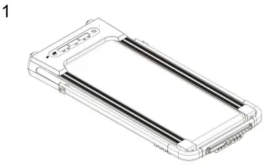 Kahomvis FYC-QPW9-318BK Black Steel 2 in 1 Foldable Electric Treadmill - Fig 1