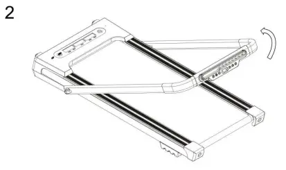 Kahomvis FYC-QPW9-318BK Black Steel 2 in 1 Foldable Electric Treadmill - Fig 2