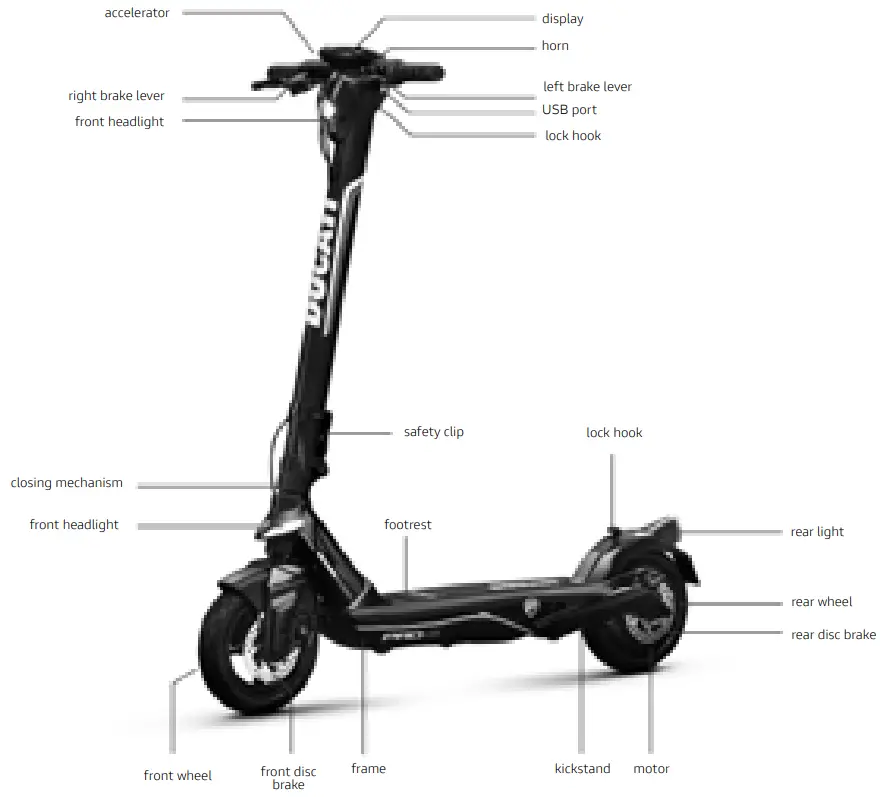 DUCATI PRO I EVO Electric Scooter - Figure 12