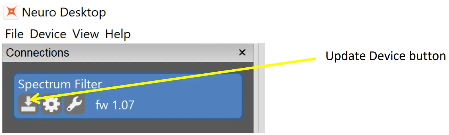 Update Device button
