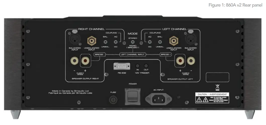 SIMAUDIO MOON 860A v2 Power Amplifier- Rear Panel C