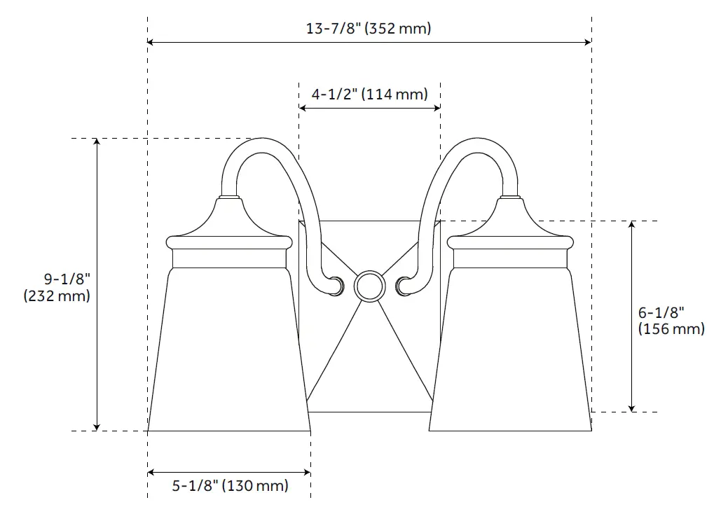 PARK HARBOR 453506 LA Maida Matte Black 2 Light Vanity Light 1