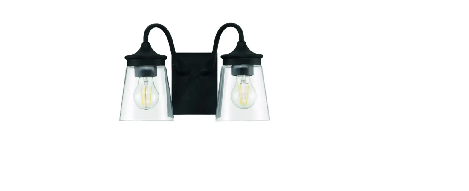 Park Harbor 453506 La Maida Matte Black 2 Light Vanity Light Instructions