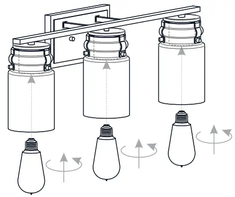 QUOIZEL KEE8624MBK Keesey 3 Light 24 Inch Wide Bathroom Vanity Light - Install Bulbs 1